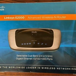 Cisco Linksys E2000 Advanced Wireless-N Router. Dual-Band 2.4 or 5 GHz